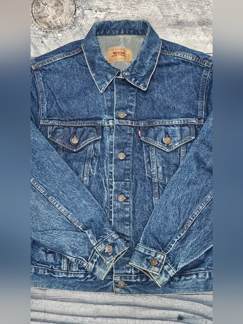 Vintage Levi's 70506-0216 Denim Trucker Jacket Men's Size 40R  Made In USA 80s - Picture 13 of 16